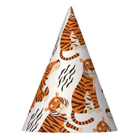 Wild One Safari Jungle Tiger Party Hat Partyhütchen (Links)