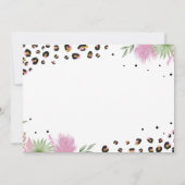 Wild One Safari Leopard 1. Geburtstag Einladung (Rückseite)