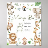 Wild One Safari Mama Osa Bar Baby Dusche Poster (Vorne)