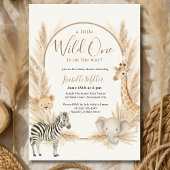 Wild One Safari Pampas Boho Babydusche Einladung