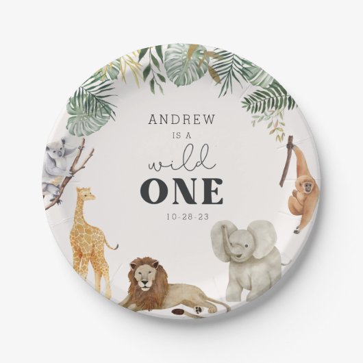 Wild One Safari Paper-Teller Pappteller (Vorderseite)