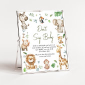Wild One Safari Say Baby Shower nicht Poster