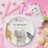 Wild One Safari Thema Erster Geburtstag Pappteller (Party)