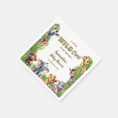 Wild One Safari Thema Kinderdusche Serviette (Ecke)