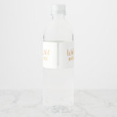 Wild One Safari Tier 1. Geburtstag Wasserflaschenetikett (Rückseite)