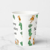 Wild One Safari Tier Birthday Cup Pappbecher (Rechts)