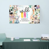 Wild One Safari Tiere 1. Geburtstag Banner (Messeveranstaltung)