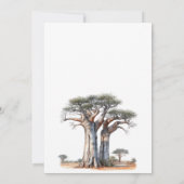 Wild One Safari Tiere 1. Geburtstag Einladung (Rückseite)