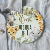 Wild-One-Safari-Tiere 6 cm Abzeichen rund Button (Beispiel)