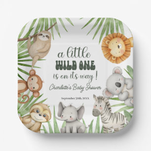 Wild-One-Safari-Tiere-Junge-Baby-Party Pappteller