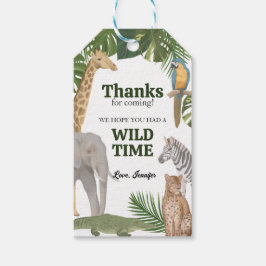 Wild One Safari Tropic Geburtstag Vielen Dank für  Geschenkanhänger