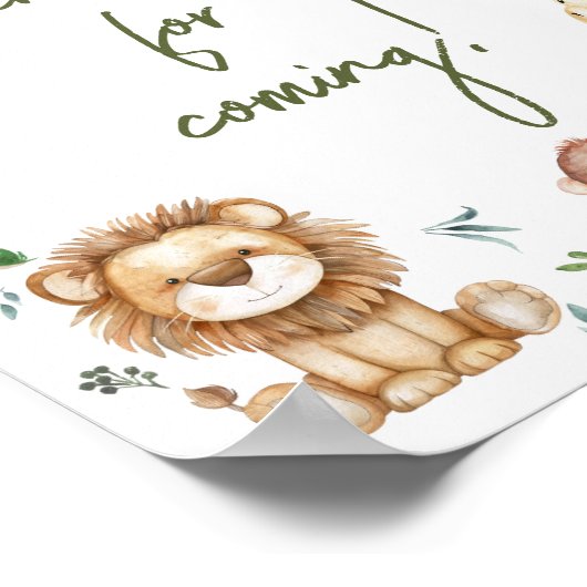 Wild One Safari Vielen Dank für Ihr Interesse an d Poster (Ecke)