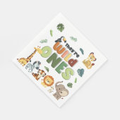 Wild One Safari Zoo Animal Birthday Party Serviette (Ecke)