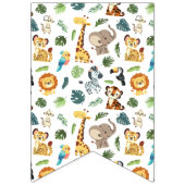 Wild One Safari Zoo Animal Birthday Party Wimpelkette (Erste Fahne)