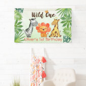 Wild One, Safari zum ersten Geburtstag Banner (Insitu)