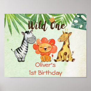 Wild One, Safari zum ersten Geburtstag Poster