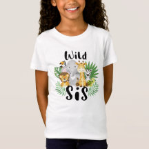 Wild One Sister Sis Safari Animals Familie passend