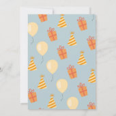 Wild One Sloth Birthday Erste Party Einladung (Rückseite)