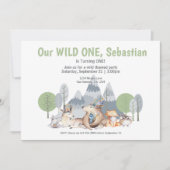 Wild One Süße Tier als Geburtstag Einladung (Vorderseite)