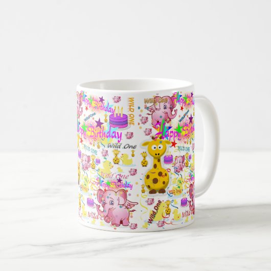 Wild One Tasse zum ersten Geburtstag (VorderseiteRechts)