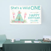 Wild One TeePee 1. Geburtstag Banner (Messeveranstaltung)