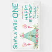 Wild One TeePee 1. Geburtstag Geburtstagsbanner Banner (Vertikal)