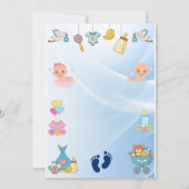 Wild One theme Baby Shower Einladung (Rückseite)