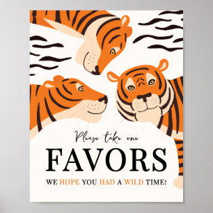 Wild One Tiger Boy's Hilfe, um sich für die Unters Poster