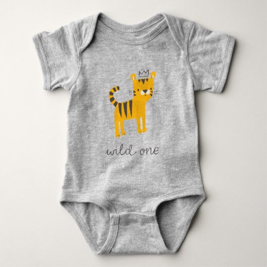 Wild One Tiger Cat Baby Strampler (Vorderseite)