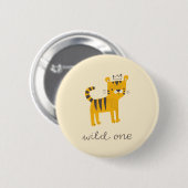 Wild One Tiger Cat Button (Vorne & Hinten)