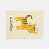 Wild One Tiger Cat Fleecedecke (Vorderseite (Horizontal))