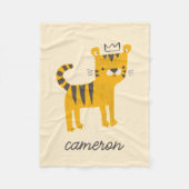 Wild One Tiger Cat Fleecedecke (Vorderseite)