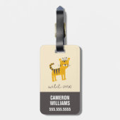 Wild One Tiger Cat Gepäckanhänger (Rückseite vertikal)