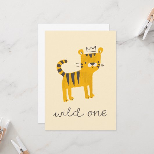 Wild One Tiger Cat Karte (Vorderseite/Rückseite Beispiel)