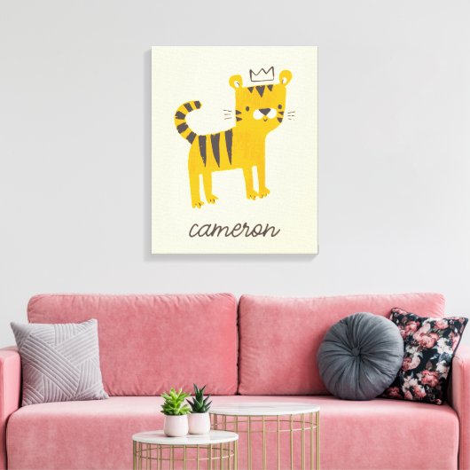 Wild One Tiger Cat Leinwanddruck (Insitu (Wohnzimmer))