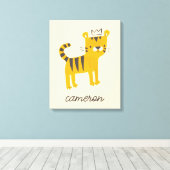 Wild One Tiger Cat Leinwanddruck (Insitu (Holzboden))