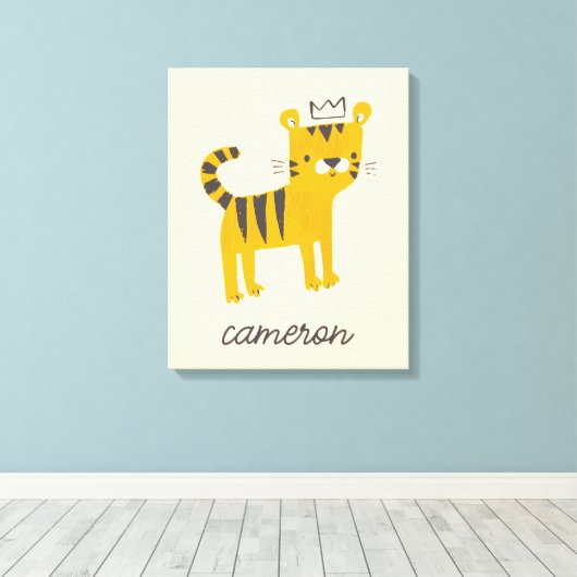 Wild One Tiger Cat Leinwanddruck (Insitu (Holzboden))