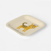 Wild One Tiger Cat Pappteller (Gewinkelt)