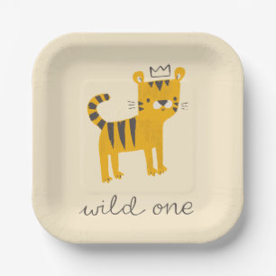 Wild One Tiger Cat Pappteller
