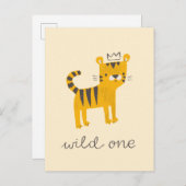 Wild One Tiger Cat Postkarte (Vorne/Hinten)