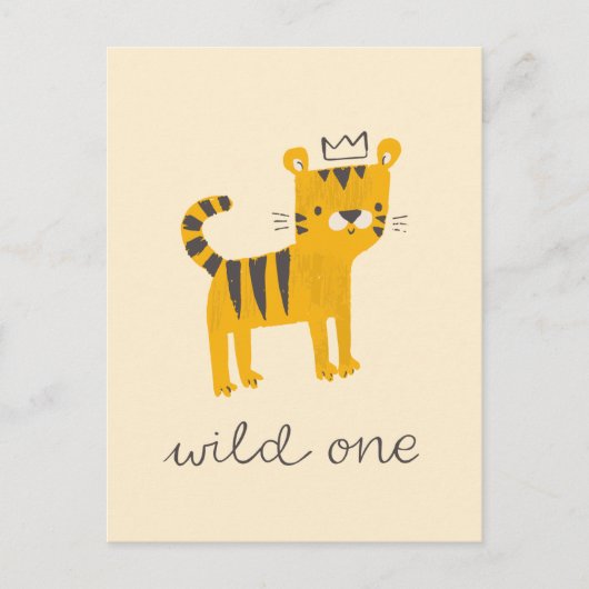 Wild One Tiger Cat Postkarte (Vorderseite)