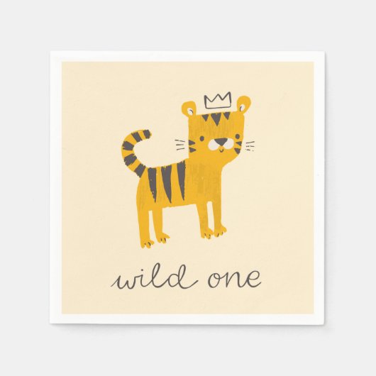 Wild One Tiger Cat Serviette (Vorderseite)