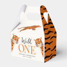 Wild One Tiger Children's Birthday Favor Box