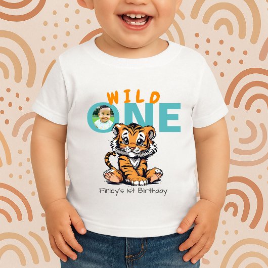 Wild ONE Tiger Erstgeburt Outfit Boys oder Girls Kleinkind T-shirt