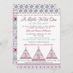 "Wild One" Tribal Baby Dusche Einladung