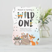 Wild One Tribal Einladung zum ersten Geburtstag in (Stehend Vorderseite)