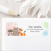 Wild One Tribal Woodland Rücksendeadressen-Aufkleb (Insitu)