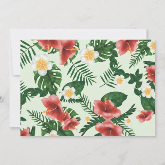 Wild One Tropical Exotic Parrots Babydusche Einladung (Rückseite)