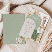 Wild One Tropical Jungle Boho Safari Baby Dusche Einladung