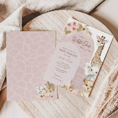 Wild One Tropical Jungle Boho Safari Baby Dusche Einladung